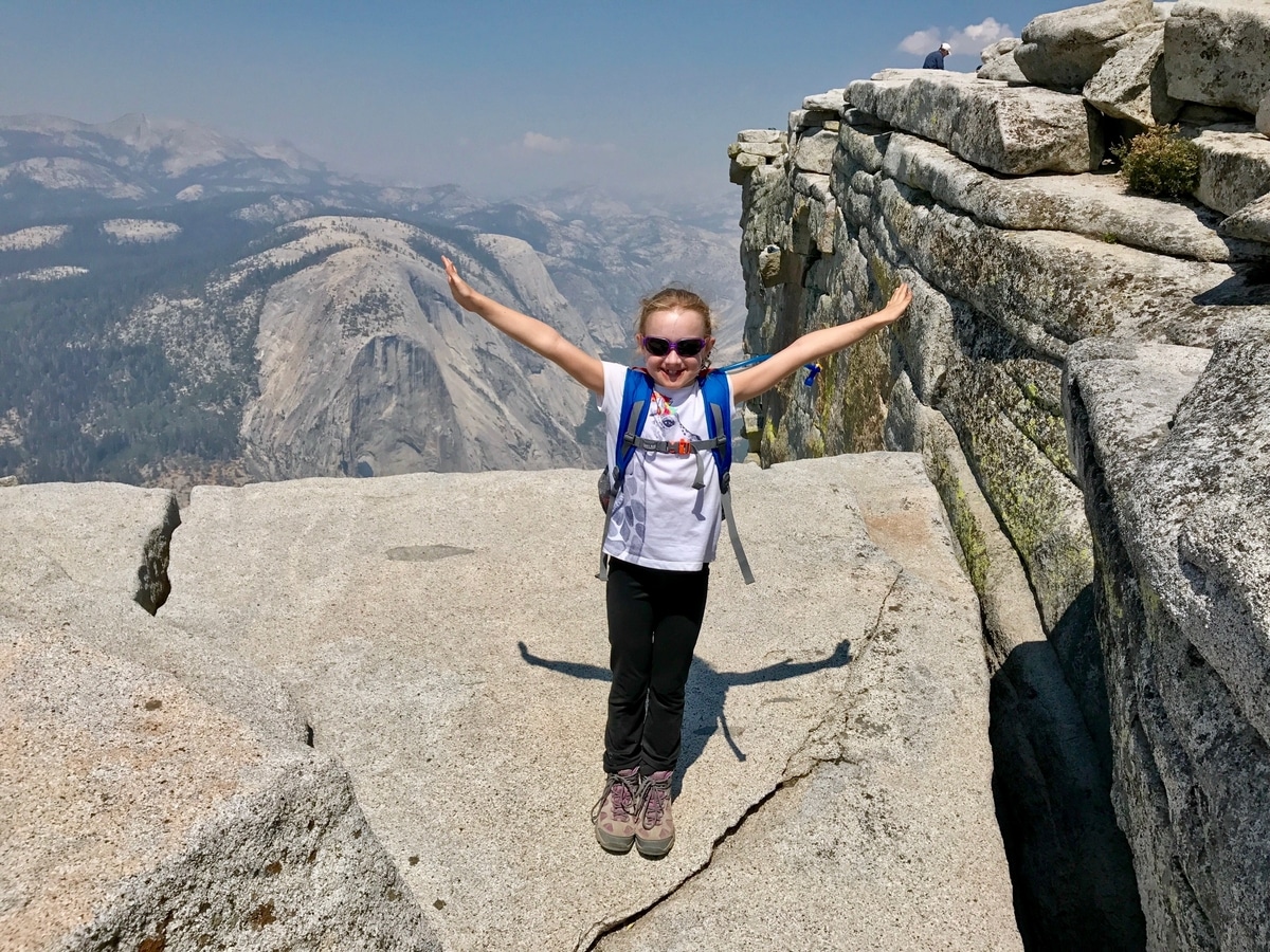 Happy on top of Half Dome