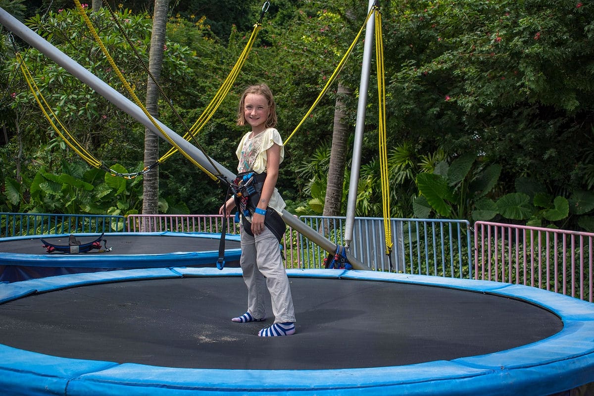 Ready to bounce at MegaBounce on Sentosa Island in Singapore