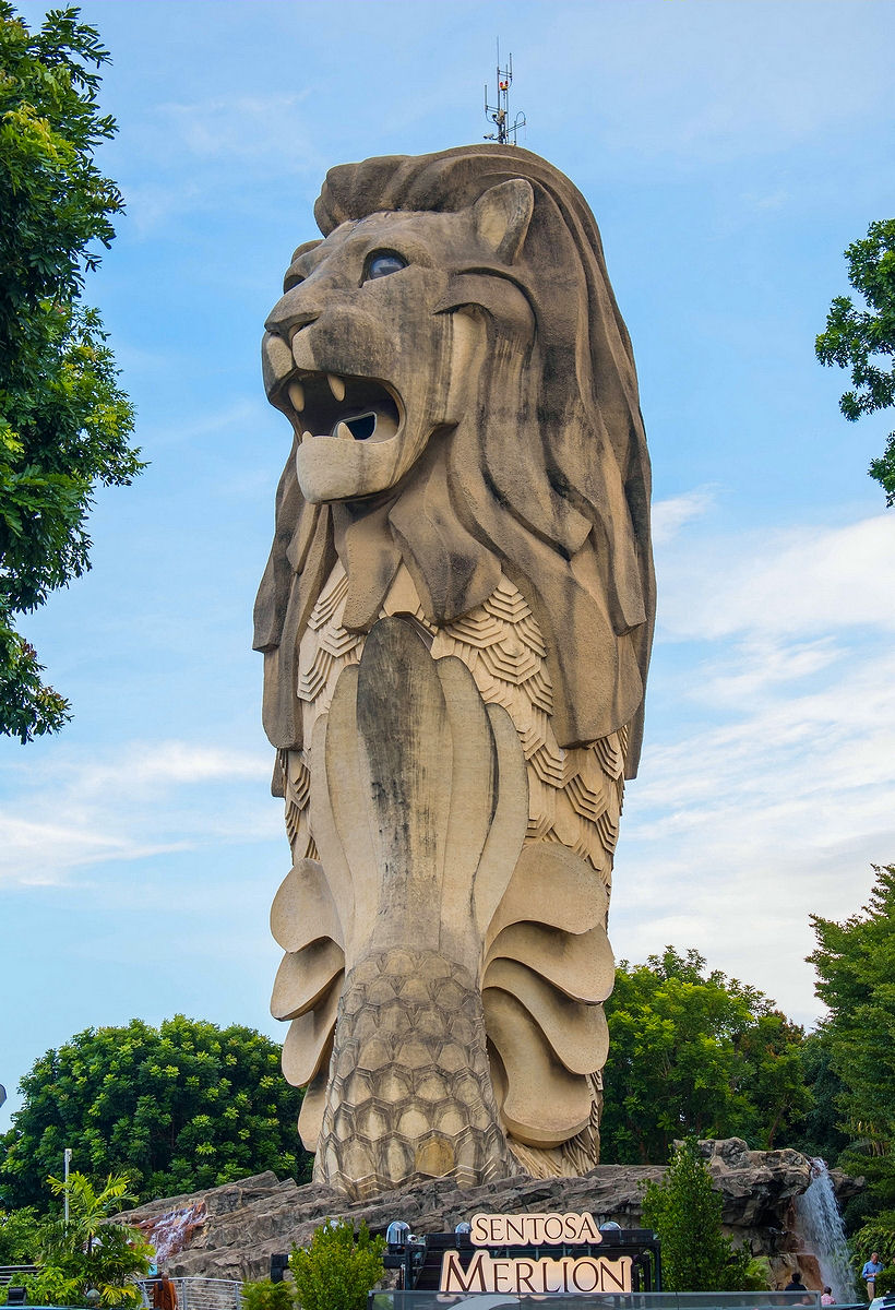 Sentosa Merlion Statue on Sentosa Island in Singapore