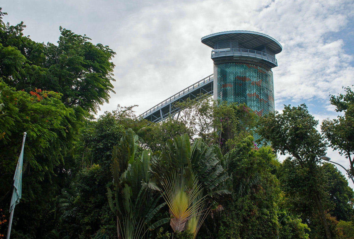 Fort Siloso Skywalk Tower on Sentosa Island in Singapore