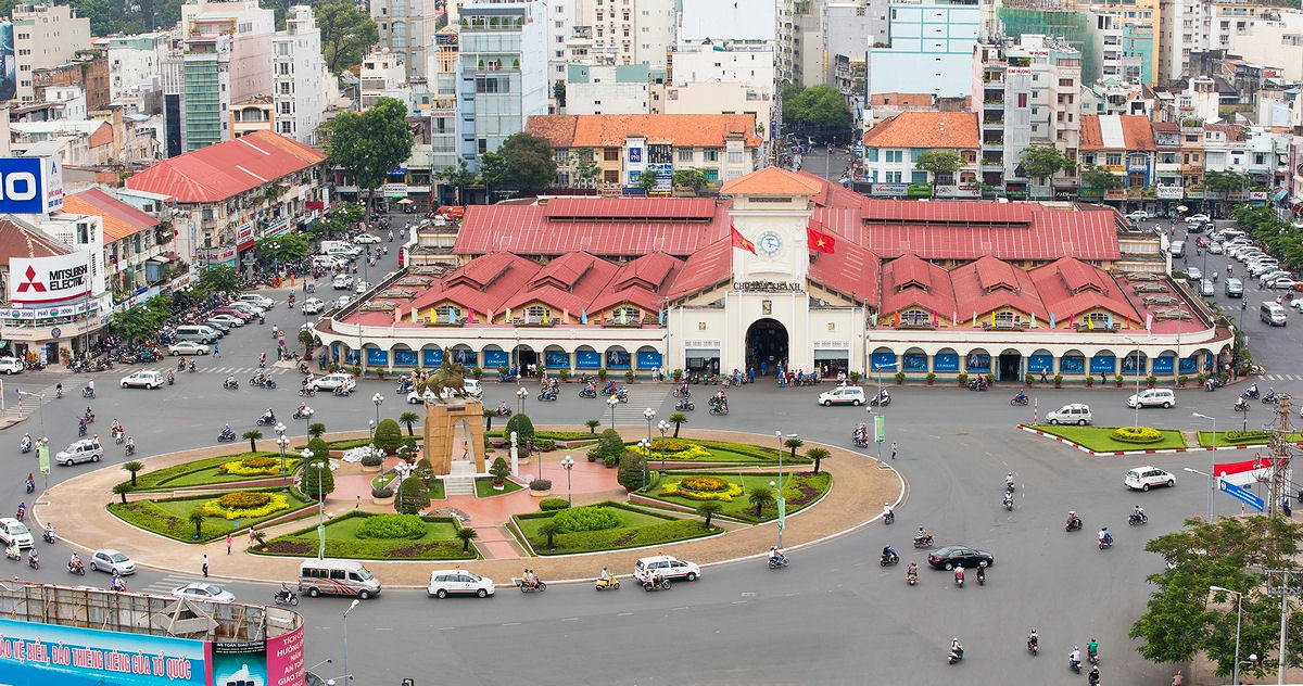 View of Ben Thanh Market in Ho Chi Minh City
