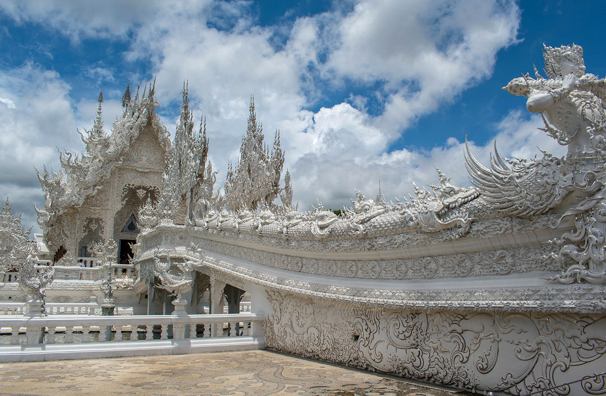 The White Temple in Thailand and The Bridge of the Cycle of Rebirth