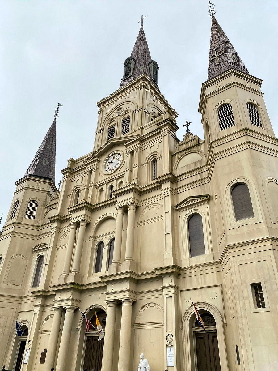 Closeup of St. Louis Cathedral in New Orleans