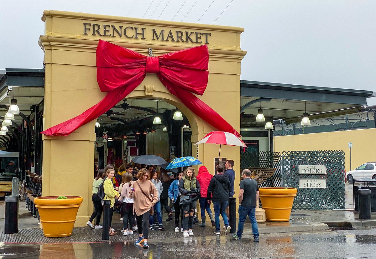 The main entrance to the French Market in New Orleans
