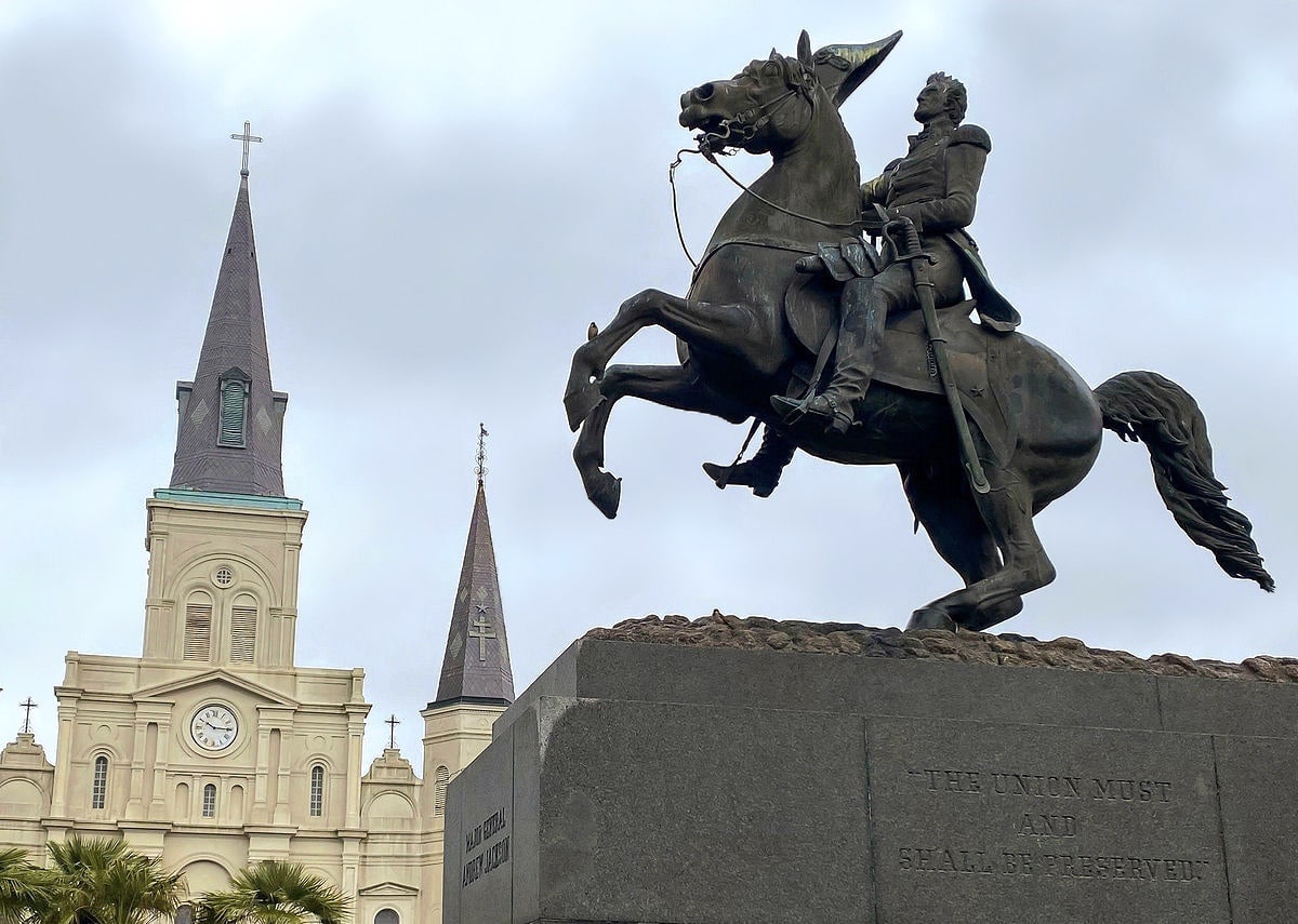 General Andrew Jackson's statue in Jackson Square, New Orleans