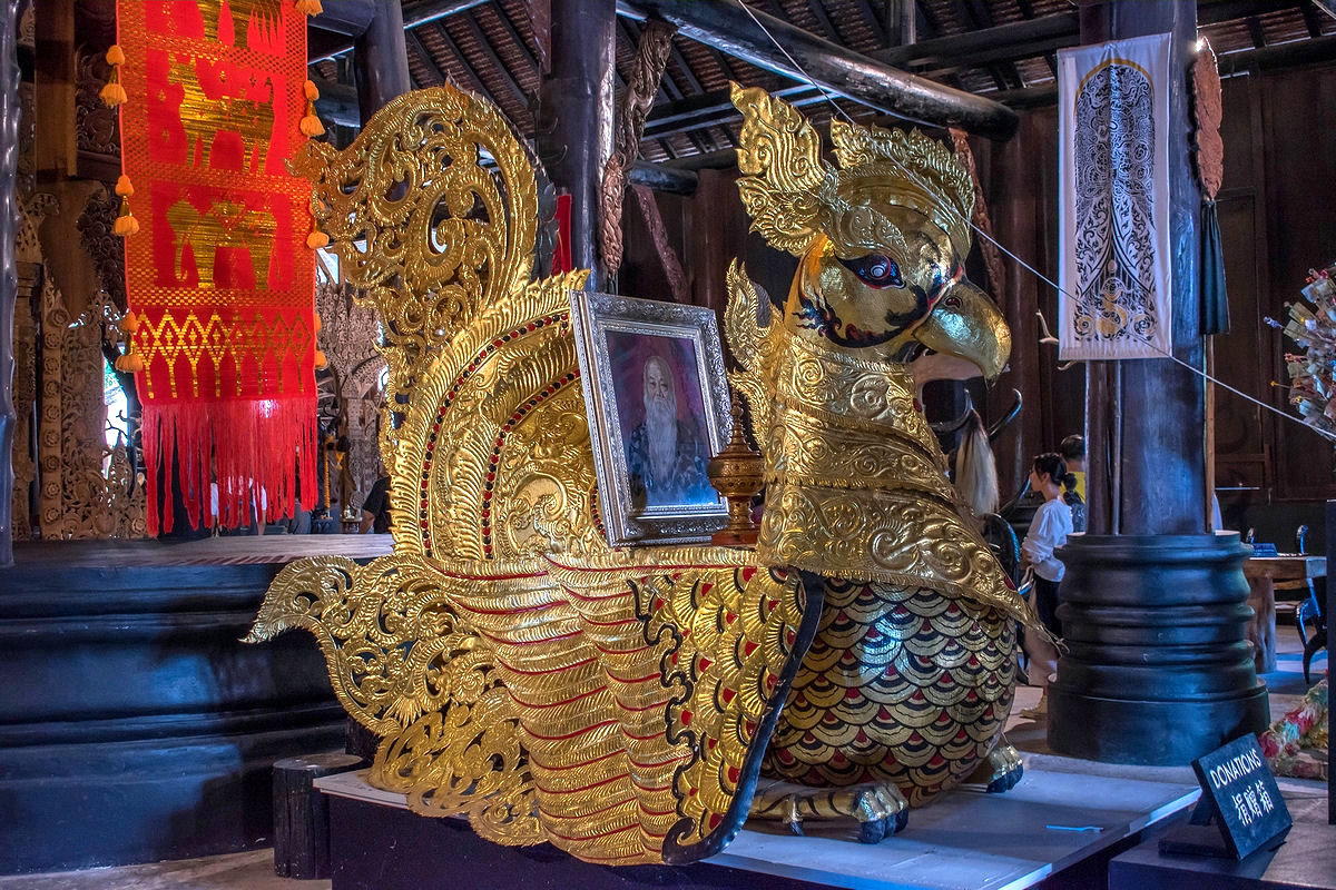 Golden chicken at The Black House in Chiang Rai