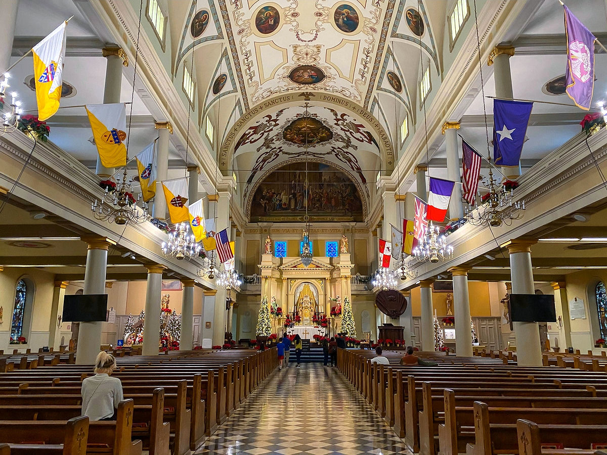 Inside St. Louis Cathedral in New Orleans