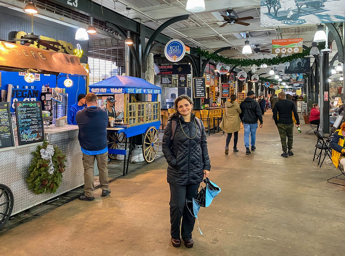 Inside the French Market in New Orleans