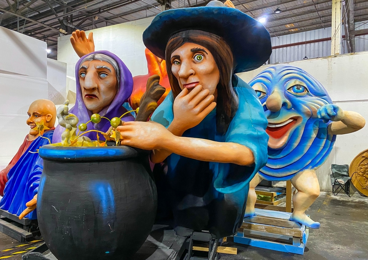 Funny props at Mardi Gras World, New Orleans