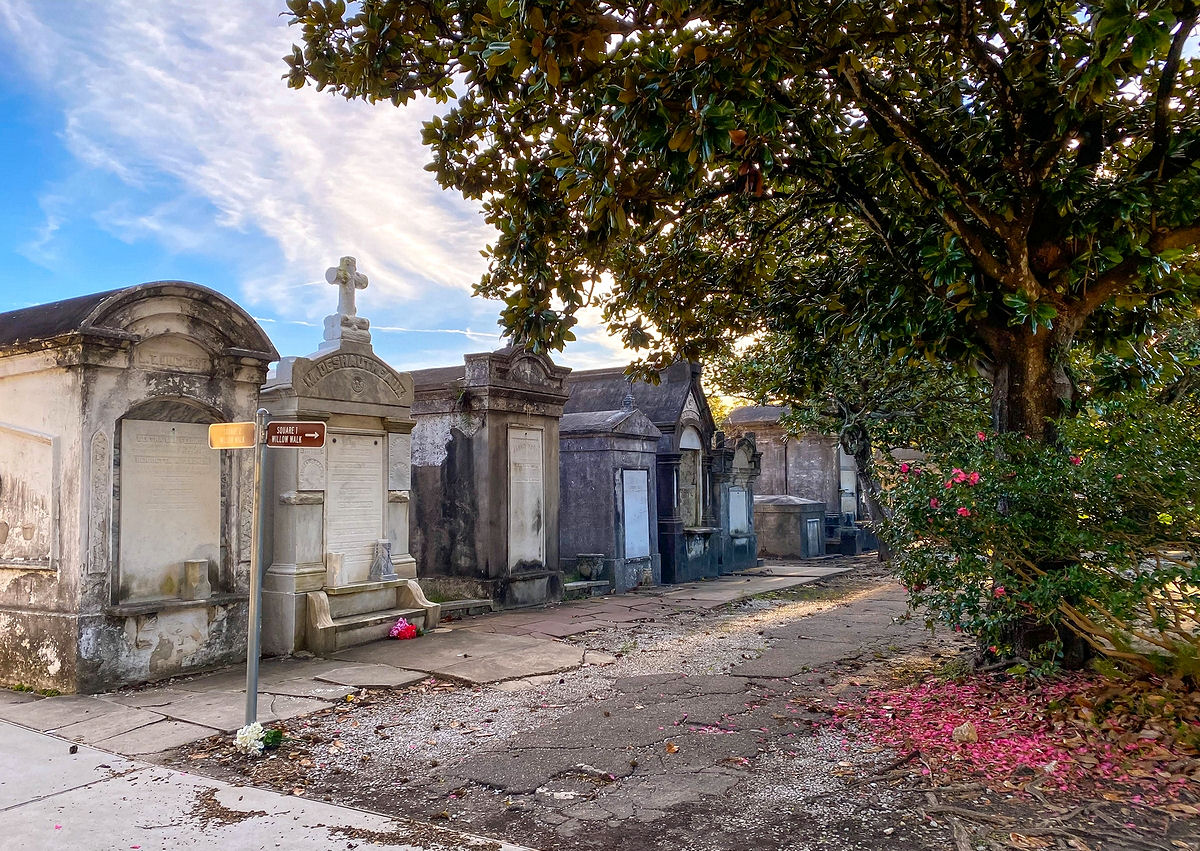View of the above-ground tombs in Lafayette Cemetery No. 1, New Orleans
