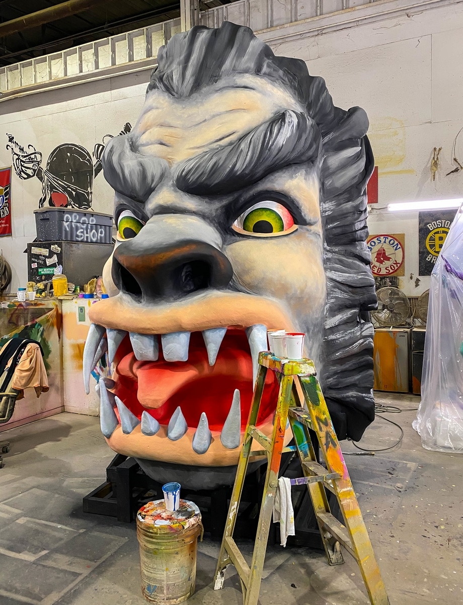 Monster head at Mardi Gras World, New Orleans
