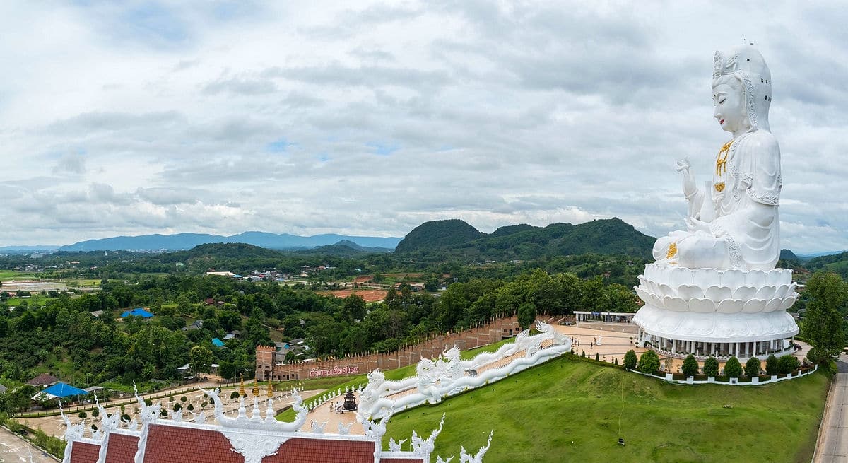 Panorama from the pagoda at Wat Huay Pla Kang in Chiang Rai