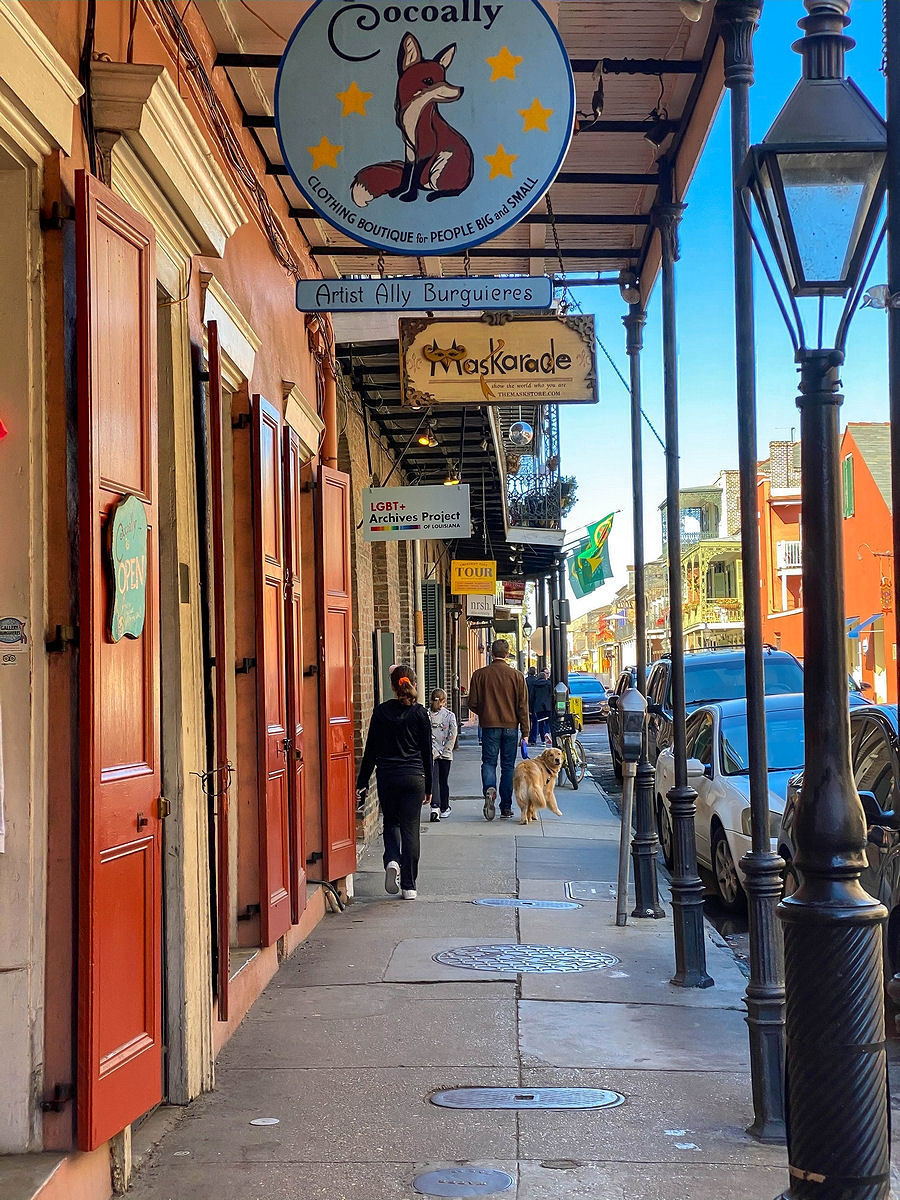 Walking on a beautiful day in the French Quarter