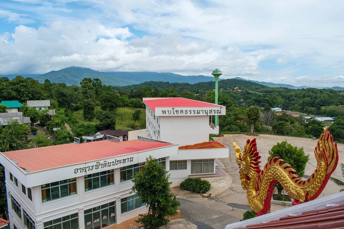 View from the pagoda at Wat Huay Pla Kang in Chiang Rai