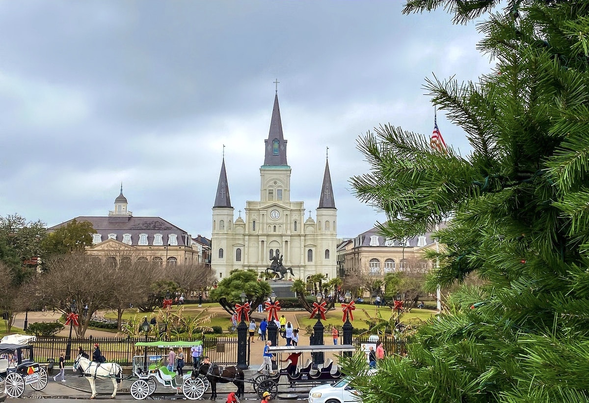 View of St. Louis Cathedral from Washington Artillery Park