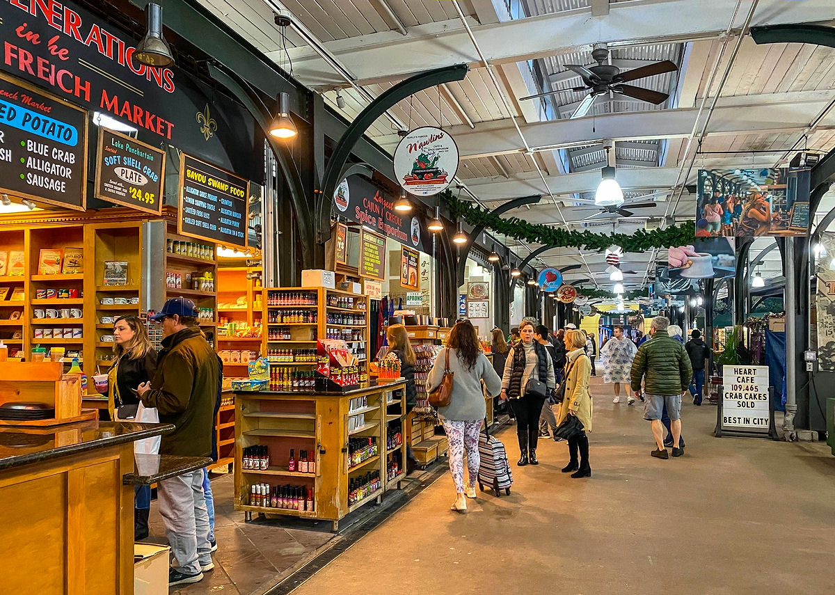 Walking around the French Market in New Orleans