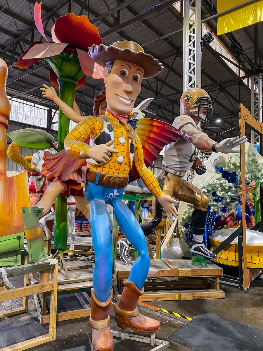 Woody from Toy Story at Mardi Gras World